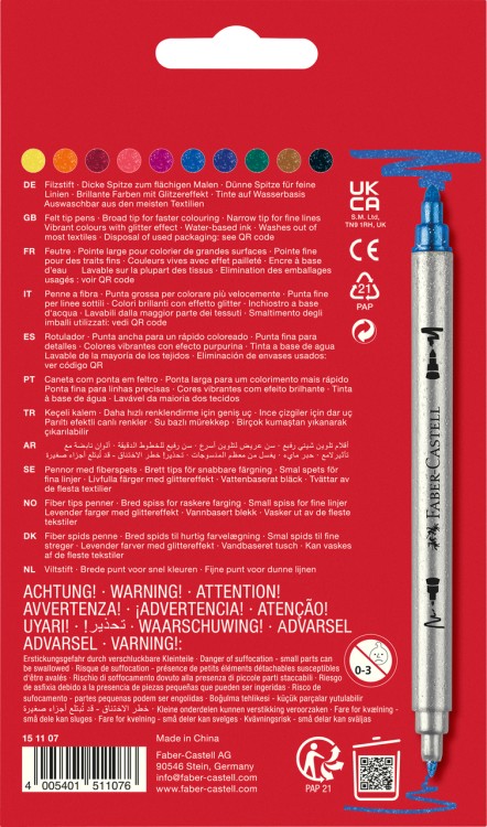 151107_Glitter Double-ended felt-tip pen, set of 10_PM5_Office.jpg