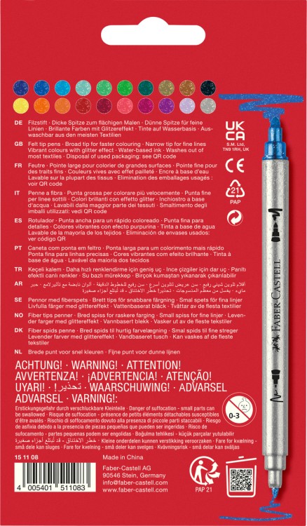 151108_Glitter Double-ended felt-tip pen, set of 20_PM5_Office.jpg