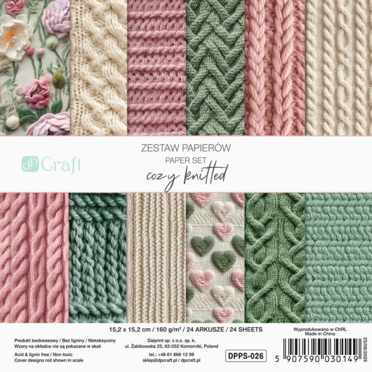 ZESTAW PAPIERÓW 15,2 X 15,2 CM, 24 KARTKI - COZY KNITTED.jpg