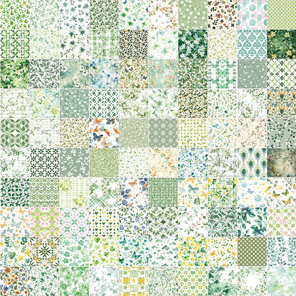 BLOCZEK PAPIERÓW 8 X 8 CM, 100 KARTEK - LUSH GREENERY-1.jpg