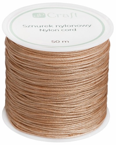 SZNUREK NYLONOWY, 0,8 MM, 50 M - SOFT CAMEL.jpg
