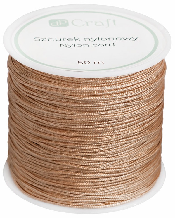 SZNUREK NYLONOWY, 0,8 MM, 50 M - SOFT CAMEL.jpg