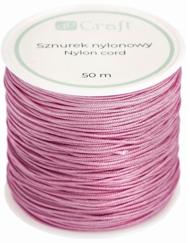 SZNUREK NYLONOWY, 0,8 MM, 50 M - DUSTY ROSE.jpg
