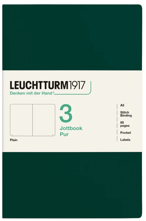 400691_LT1917_Jottbook_Pur_Medium_A5_ForestGreen_Plain_Frontshot_2560px_144DPI_sRGB.jpg