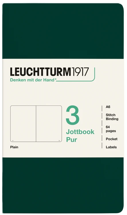 400715_LT1917_Jottbook_Pur_Pocket_A6_ForestGreen_Plain_Frontshot_2560px_144DPI_sRGB.jpg