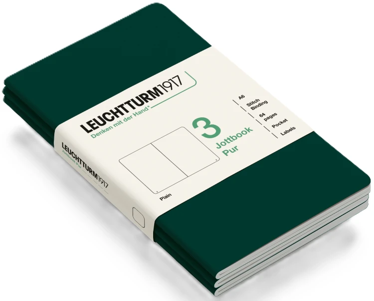 400715_LT1917_Jottbook_Pur_Pocket_A6_Plain_ForestGreen_3er_Pack_2560px_144DPI_sRGB.jpg
