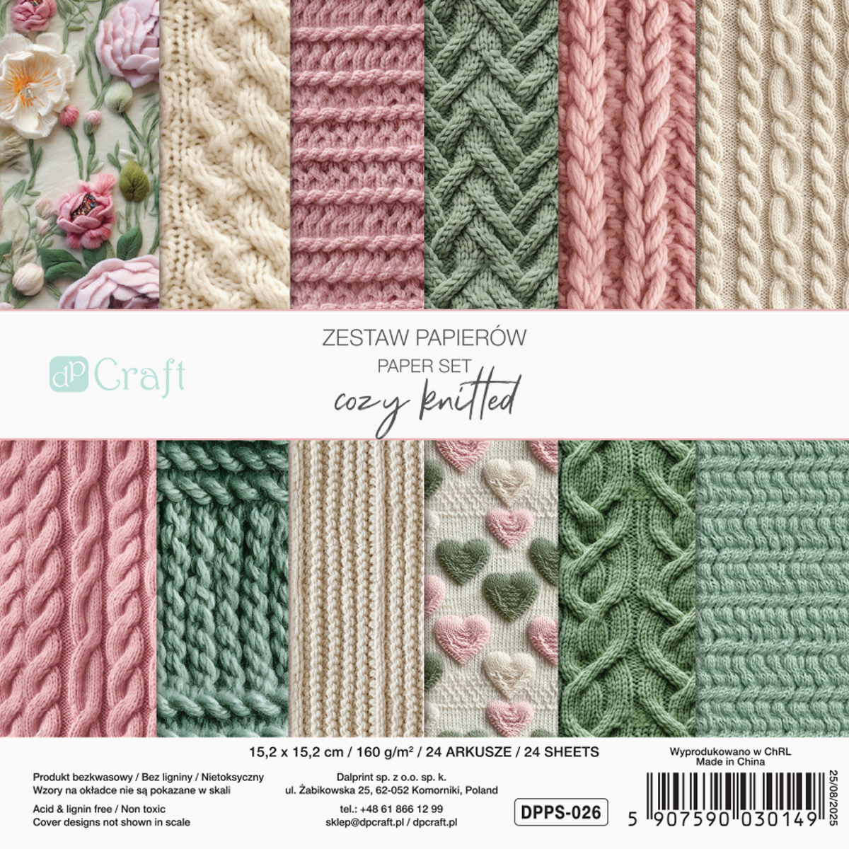 ZESTAW PAPIERÓW 15,2 X 15,2 CM, 24 KARTKI - COZY KNITTED.jpg