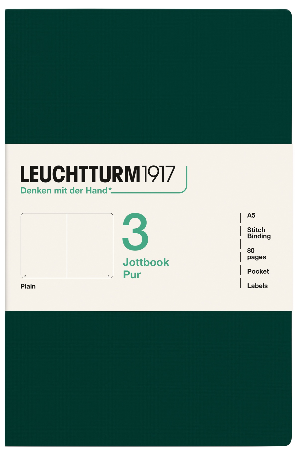 400691_LT1917_Jottbook_Pur_Medium_A5_ForestGreen_Plain_Frontshot_2560px_144DPI_sRGB.jpg