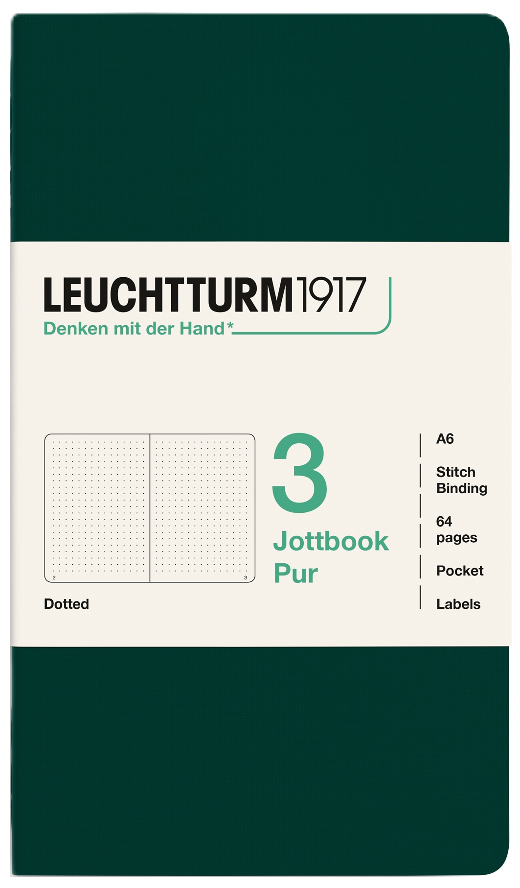 400723_LT1917_Jottbook_Pur_Pocket_A6_ForestGreen_Dotted_Frontshot_2560px_144DPI_sRGB.jpg