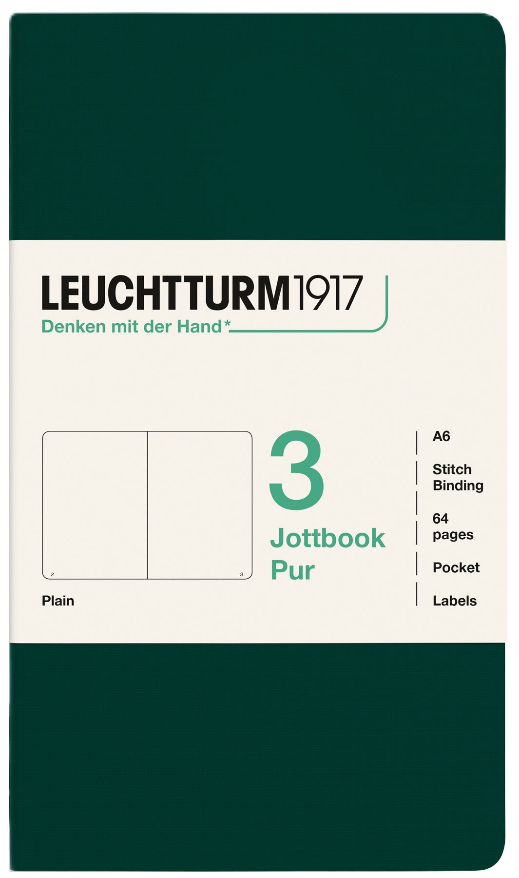 400715_LT1917_Jottbook_Pur_Pocket_A6_ForestGreen_Plain_Frontshot_2560px_144DPI_sRGB.jpg